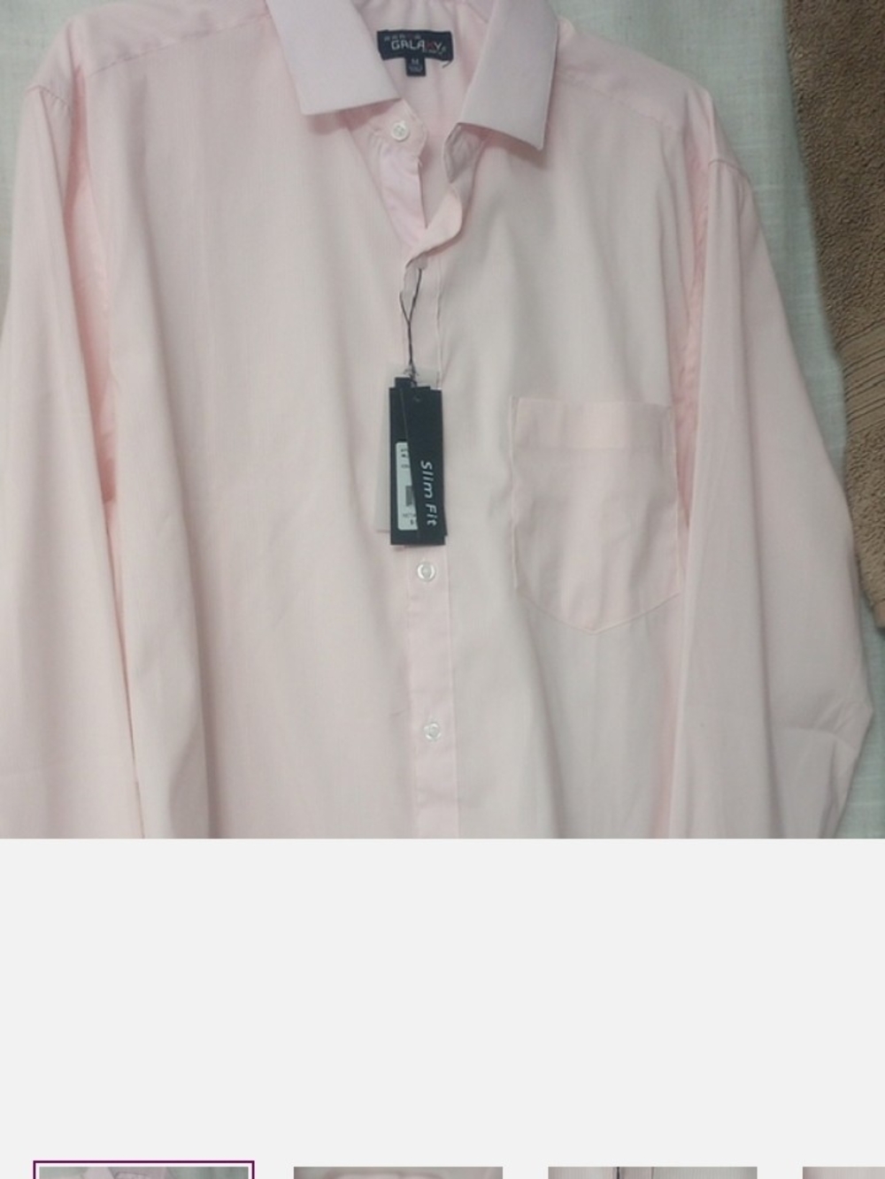 Galaxy By Harvic Men's Dress Shirt in Pale Pink